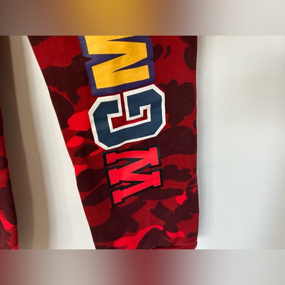 BAPE (A BATHING APE) Red Camo Sweatpants Medium - Picture 7 of 13